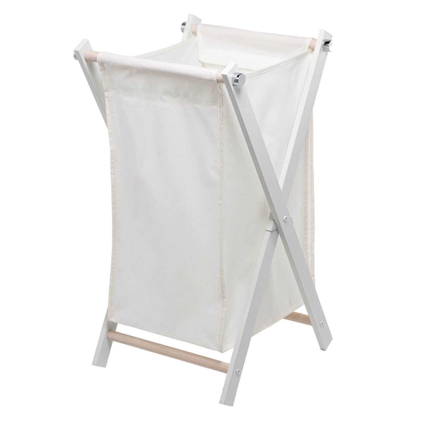 Folding Laundry Hamper - Natural white - Home All